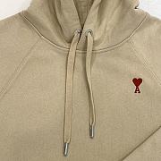 Okify Ami Beige Hoodie with Heart Logo S-XL - 4