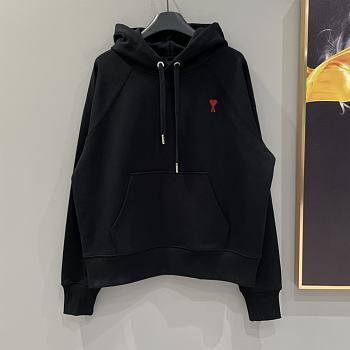 Okify Ami Black Hoodie with Heart Logo S-XL