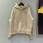 Okify Ami Beige Hoodie with Heart Logo S-XL - 1