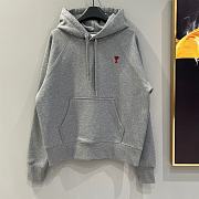 Okify Ami Gray/Grey Hoodie with Heart Logo S-XL - 1