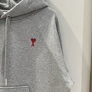 Okify Ami Gray/Grey Hoodie with Heart Logo S-XL - 3