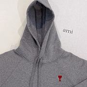 Okify Ami Gray/Grey Hoodie with Heart Logo S-XL - 2