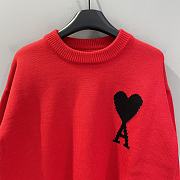 Okify Ami Red Sweater with Heart Logo XS-L - 3