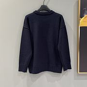 Okify Ami Deep Blue Sweater with Heart Logo XS-L - 4