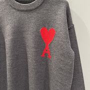 Okify Ami Grey/Gray Sweater with Heart Logo XS-L - 2