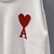 Okify Ami White Sweater with Heart Logo XS-L - 2