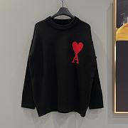 Okify Ami Black Sweater with Heart Logo XS-L - 1