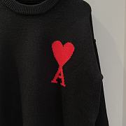 Okify Ami Black Sweater with Heart Logo XS-L - 2