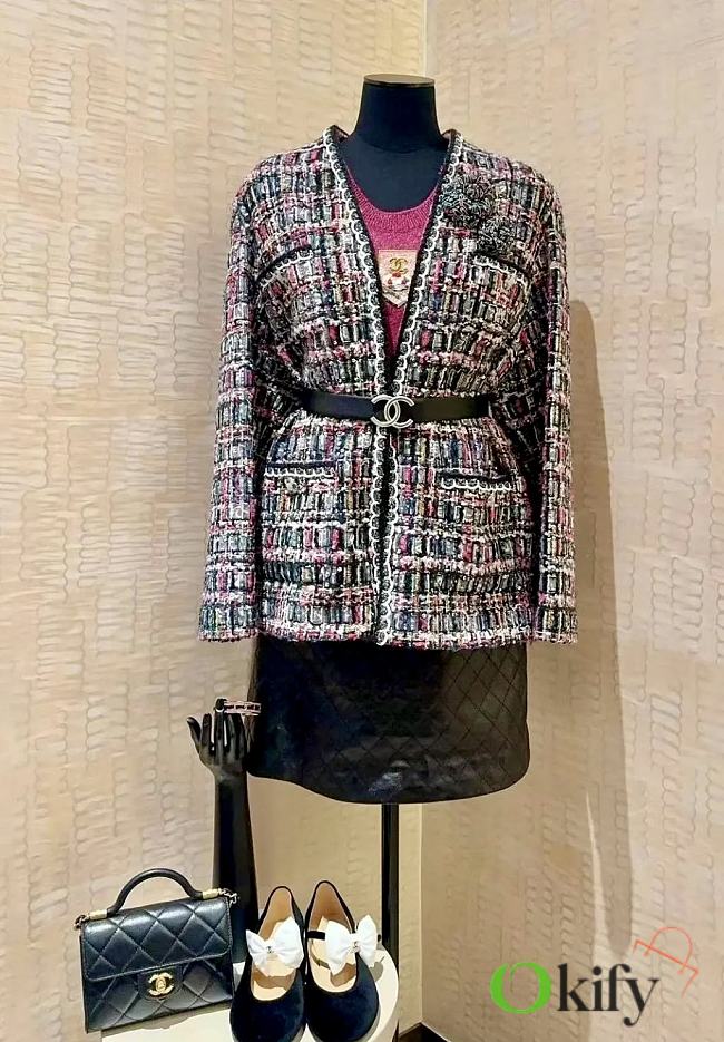 Okify Chanel Colorful Woven Jacket SML - 1