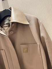 Okify Fendi Leather Collar Detachable Jacket SML - 2