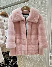 Okify Dior Short Pink Mink Jacket SML - 1