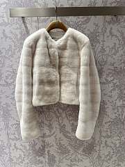 Okify Dior Short White Mink Jacket SML - 1