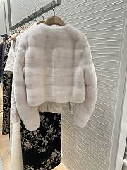 Okify Dior Short White Mink Jacket SML - 2