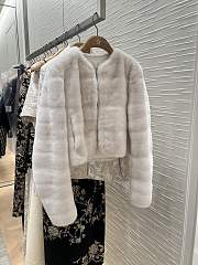 Okify Dior Short White Mink Jacket SML - 3