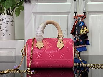 Okify Louis Vuitton Nano Speedy Neon Pink Handbag M83273 16x10x7.5 cm