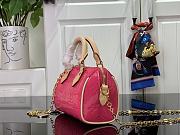 Okify Louis Vuitton Nano Speedy Neon Pink Handbag M83273 16x10x7.5 cm - 2