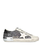 Okify Golden Goose Leather Glitter Super Star Sneakers   - 1