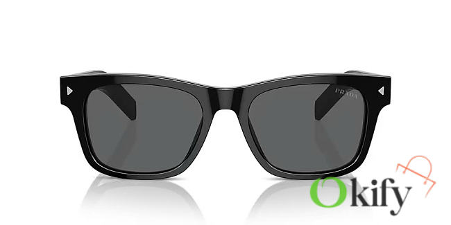 Okify Prada Black Frame Grey Lenses Sunglasses  - 1