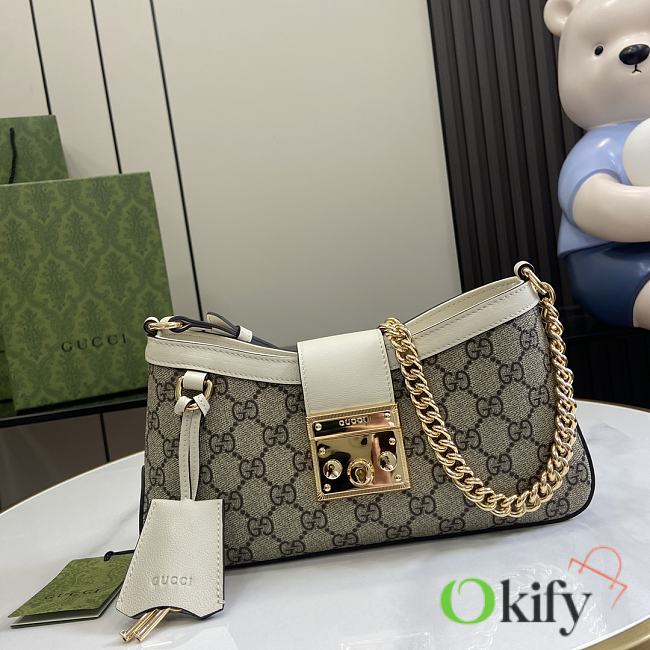 Okify Gucci Padlock Small Shoulder Bag In White 27x14x6cm - 1