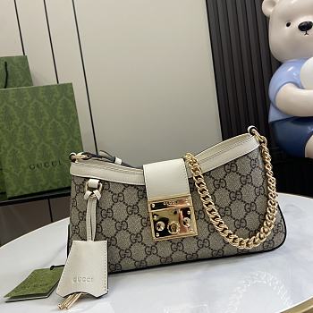 Okify Gucci Padlock Small Shoulder Bag In White 27x14x6cm