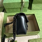 Okify Gucci Marmont Chain Macaron Black Mini Handbag 16.5x10.2x5.1cm - 5