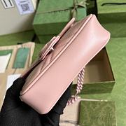 Okify Gucci Marmont Chain Macaron Light Pink Mini Handbag 16.5x10.2x5.1cm - 6