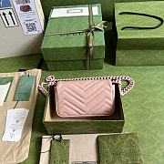 Okify Gucci Marmont Chain Macaron Light Pink Mini Handbag 16.5x10.2x5.1cm - 4