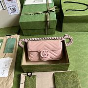 Okify Gucci Marmont Chain Macaron Light Pink Mini Handbag 16.5x10.2x5.1cm - 1