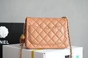 Okify Chanel Pearl Crush Beige Lambskin Flap Bag 18x13x7cm - 2