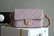 Okify Chanel Chain Flap Light Pink Bag 14x21x7cm  - 1