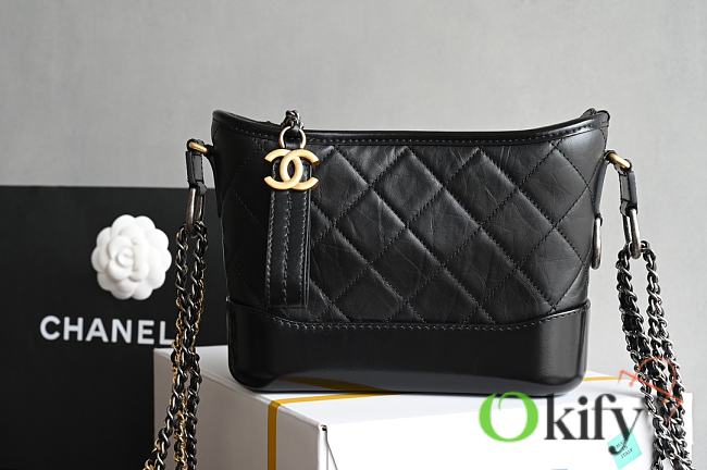 Okify Chanel Black Gabrielle Wandering Bag 15x20x8cm - 1