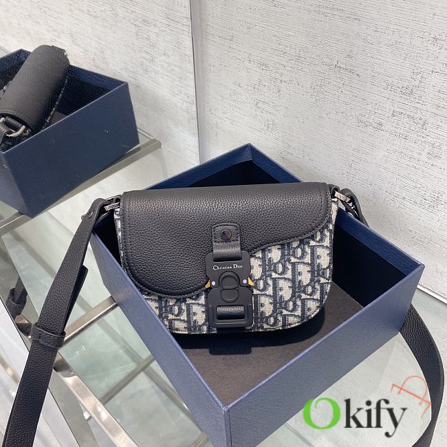 Okify Dior Oblique Jacquard Saddle Messenger Bag 19.5x13x4.3 cm - 1