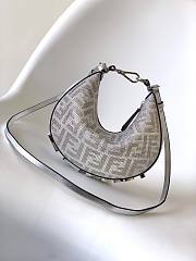 Okify Fendi Fendigraphy Mini Silver with crystal diamonds 20x7.5x13cm - 1