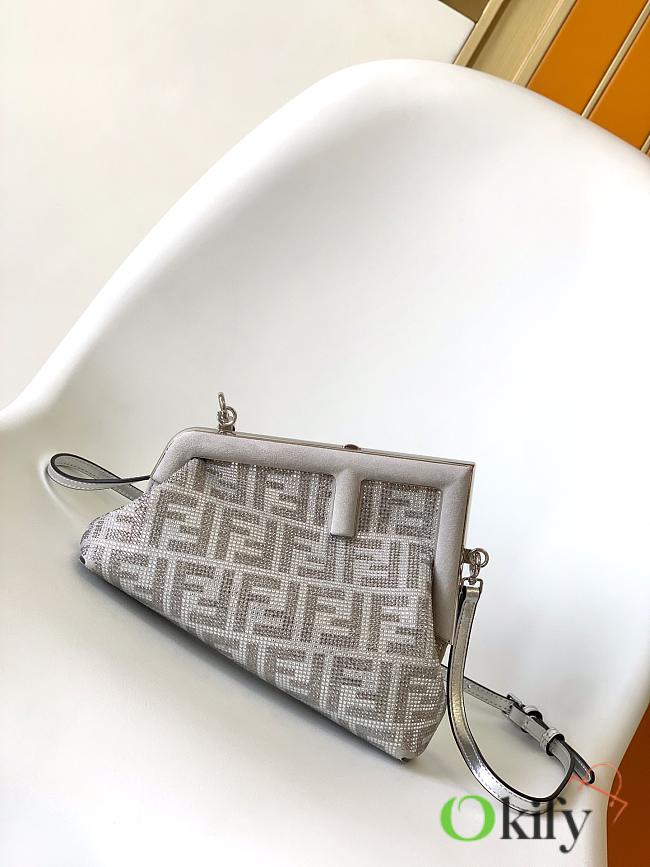 Okify Fendi First Small With Silver Crystal 26x9.5x18cm - 1