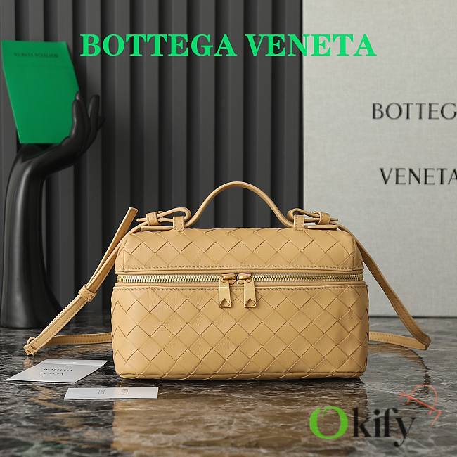 Okify Bottega Veneta Bang Bang Vanity Case Bag in Oatmeal 22x12.5x5 cm - 1