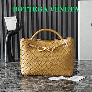 Okify Bottega Veneta Small Andiamo Intrecciato Leather Tote Bag Dark Praline 25×22×10.5 cm - 1