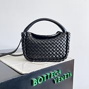 Okify Bottega Veneta Mini Cobble Top Handle Black Bag 23x11x8cm - 1