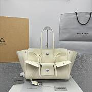 Okify Balenciaga Bel Air Medium Carry All Bag in Soya White-Silver Hardware 30x29x16cm  - 1