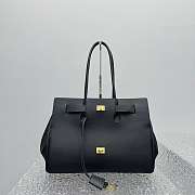 Okify Balenciaga Bel Air Medium Carry All Bag in Black-Gold Hardware 30x29x16cm  - 4