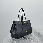 Okify Balenciaga Bel Air Medium Carry All Bag in Black-Gold Hardware 30x29x16cm  - 5