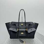 Okify Balenciaga Bel Air Medium Carry All Bag in Black-Gold Hardware 30x29x16cm  - 1