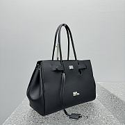 Okify Balenciaga Bel Air Medium Carry All Bag in Black-Silver Hardware 30x29x16cm  - 3