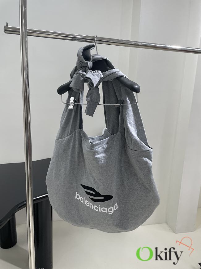 Okify Balenciaga Jersey Hobo Bag in Grey/Gray 59.9 x 47 x 8.8 cm - 1