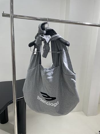 Okify Balenciaga Jersey Hobo Bag in Grey/Gray 59.9 x 47 x 8.8 cm