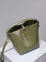 Okify YSL Le 37 Small Green Bucket Bag 17×20×13cm - 4