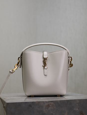 Okify YSL Le 37 Mini White Bucket Bag 15x13x6cm