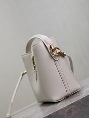 Okify YSL Le 37 Mini White Bucket Bag 15x13x6cm - 4