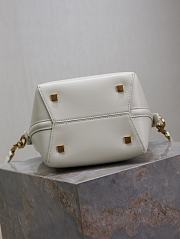 Okify YSL Le 37 Small White Bucket Bag 17×20×13cm - 4