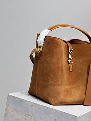 Okify YSL LE 5 A 7 Brown Sueda Bucket Bag 26×20×12cm - 3