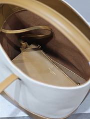 Okify YSL LE37 Canvas and Leather Bucket Bag 26×20×12cm - 3